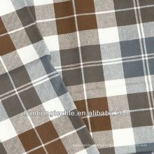 Y/D Cotton Flannel Twill Checks Fabric For Dress Shirt